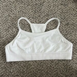 Athleta White Racerback Sports Bra Intimates